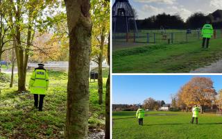 Police searched three parks in Andover during Operation Sceptre