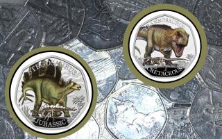 The dinosaur 50p coins are available to buy via the Royal Mint's website