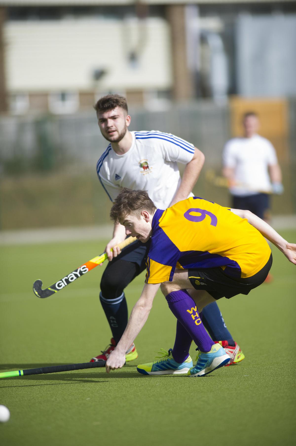 Action for Andover Men's 1st team hockey 3-5 defeat to Winchester - Picture Daniel Murphy